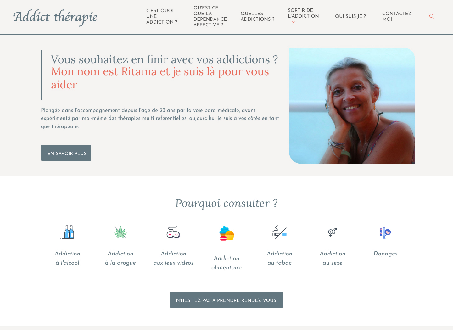 site Addict Thérapie par Intermediart
